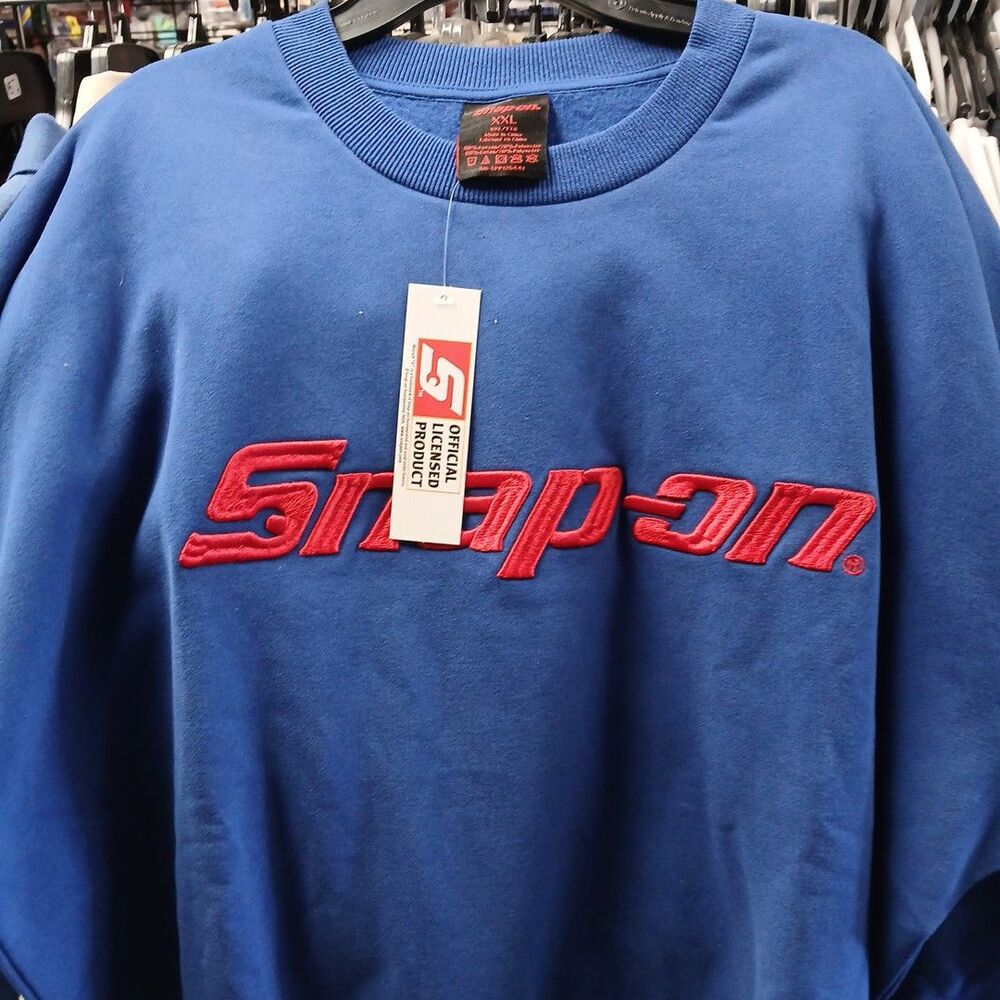Snap On Crew Neck Sweatshirt XXL Blue / Red